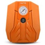 TVS Tyre Inflater in use at a service center, inflating tyres for a vehicle in India.indian tyre service